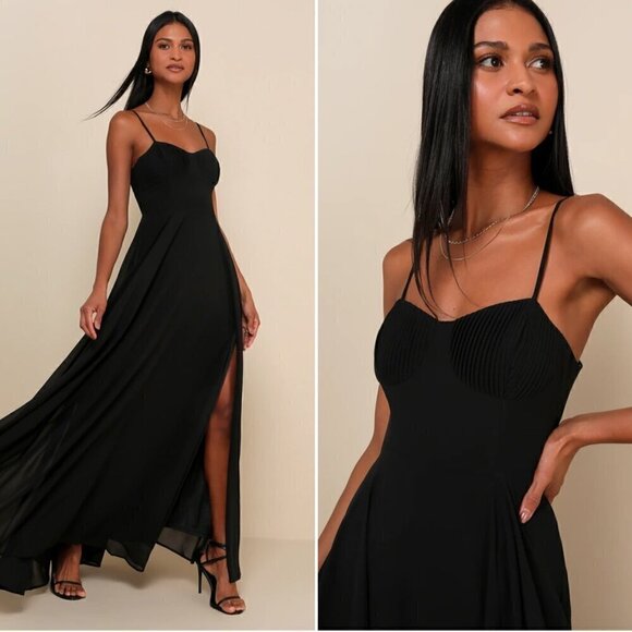 LULU's Elegant Wedding Special Event Flowy Bustier Mermaid Gown - Picture 1 of 4